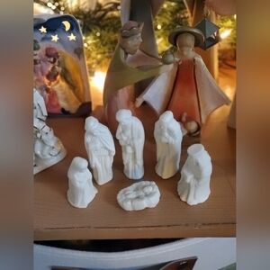 White Resin Nativity Set